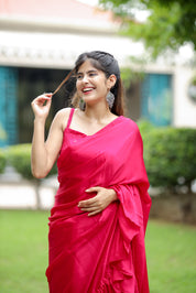 Renee Ruffle (Printed Satin Silk Saree)