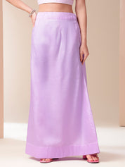 Gentle Gleam - Handpainted Lavendar Mal Mal Saree