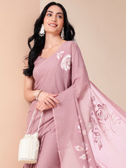Serene Splendor - Handpainted Mal Mal Saree