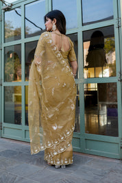 Royal Embellishment (Silk Organza Handwork Saree)