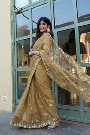Royal Embellishment (Silk Organza Handwork Saree)