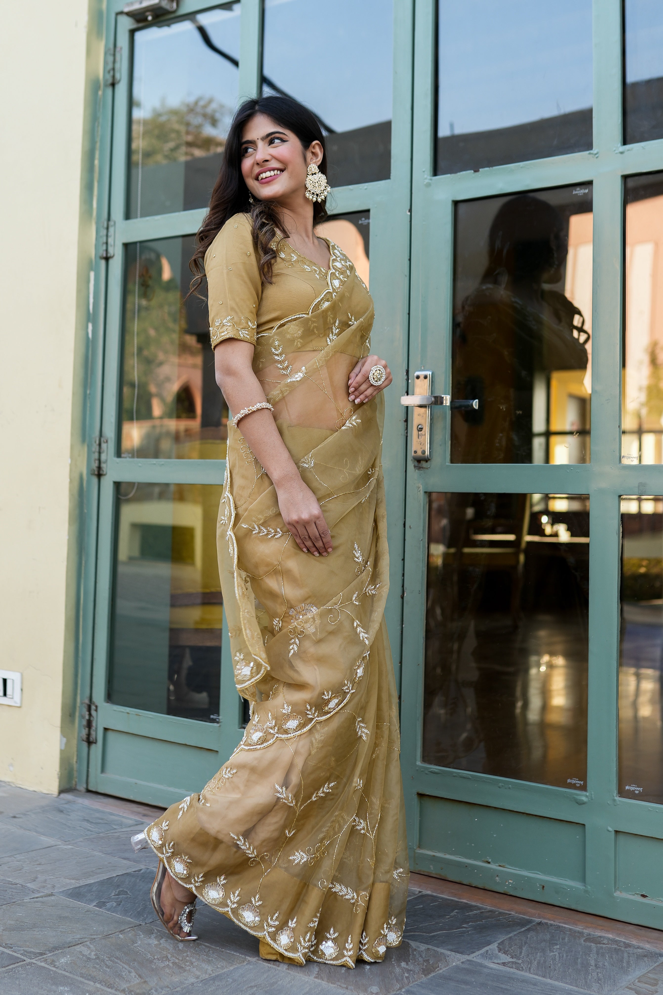 Royal Embellishment (Silk Organza Handwork Saree)