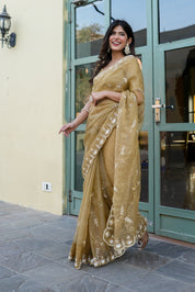 Royal Embellishment (Silk Organza Handwork Saree)
