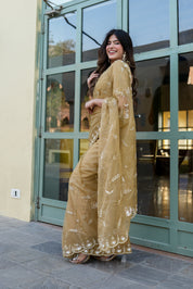 Royal Embellishment (Silk Organza Handwork Saree)