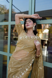Royal Embellishment (Silk Organza Handwork Saree)