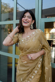 Royal Embellishment (Silk Organza Handwork Saree)