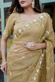Royal Embellishment (Silk Organza Handwork Saree)