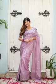 Princessa (Pure Silk Organza Saree with Hand Embroidered Gota Blouse)