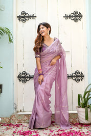 Princessa (Pure Silk Organza Saree with Hand Embroidered Gota Blouse)