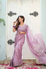 Princessa (Pure Silk Organza Saree with Hand Embroidered Gota Blouse)