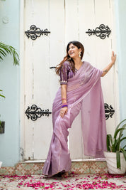 Princessa (Pure Silk Organza Saree with Hand Embroidered Gota Blouse)