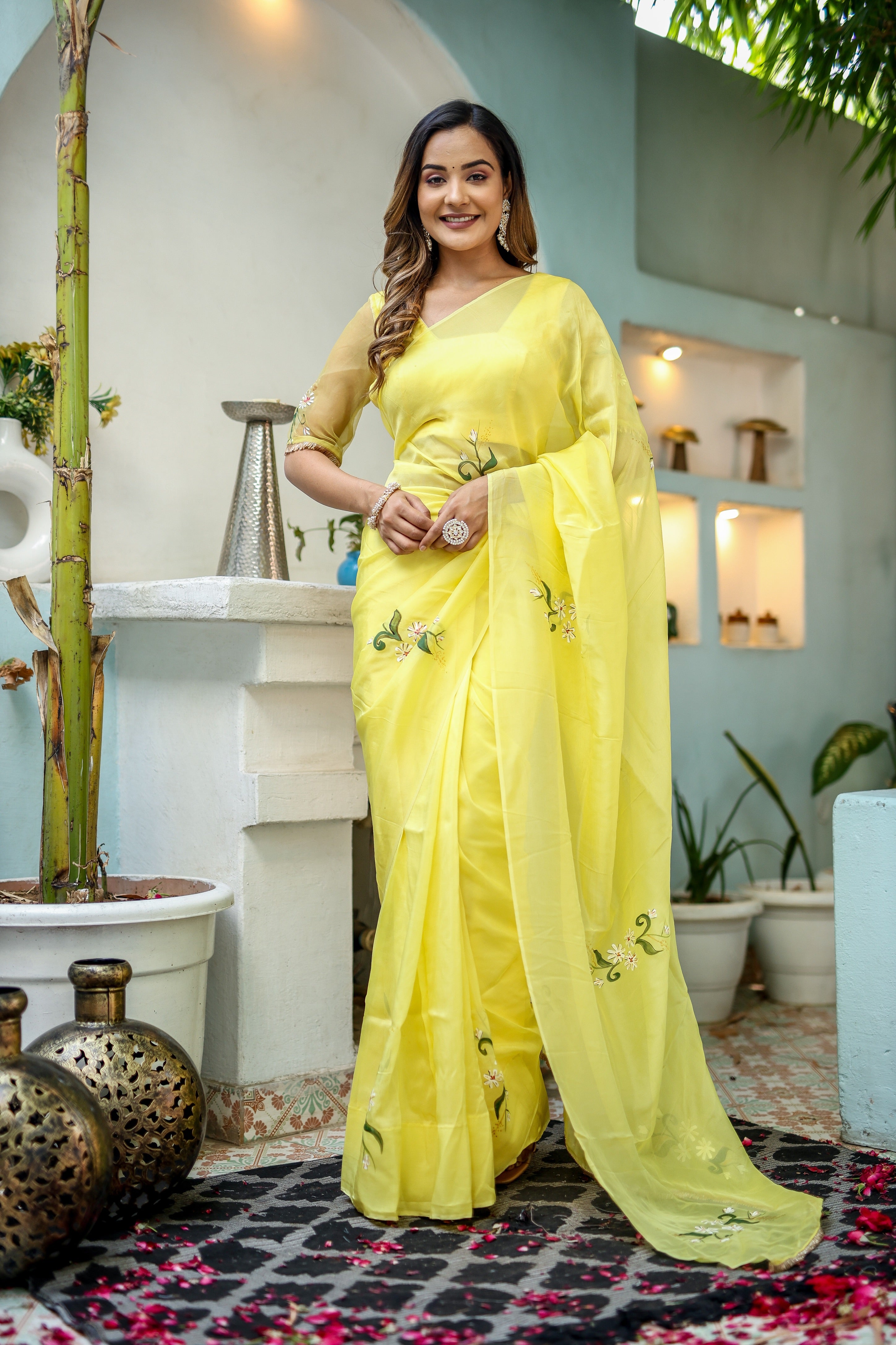 Sunflower Saree (Silk Organza Saree)