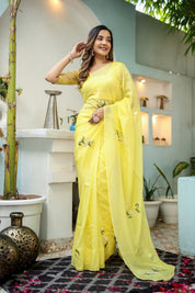 Sunflower Saree (Silk Organza Saree)