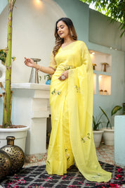 Sunflower Saree (Silk Organza Saree)