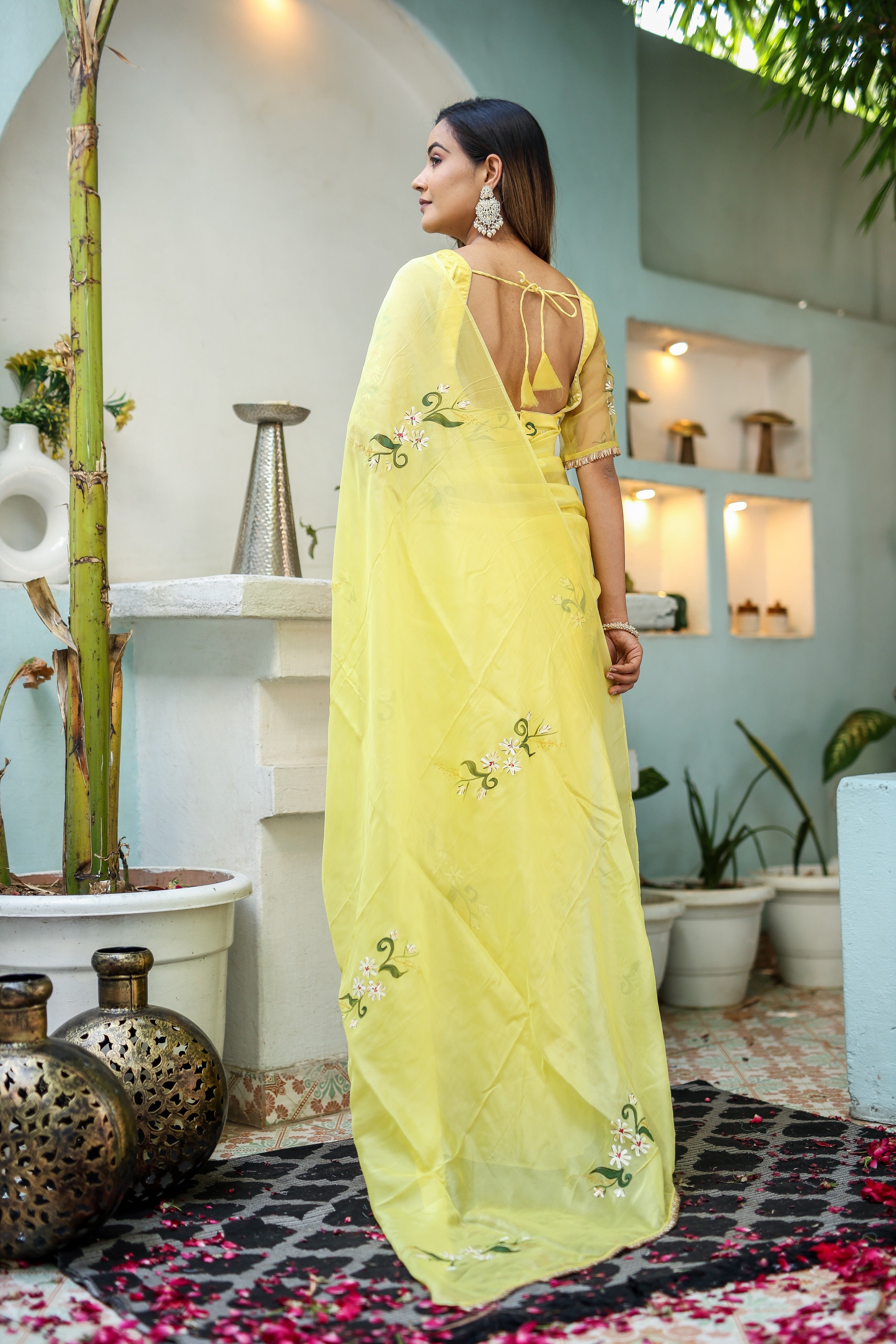 Sunflower Saree (Silk Organza Saree)