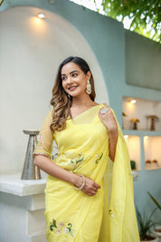 Sunflower Saree (Silk Organza Saree)