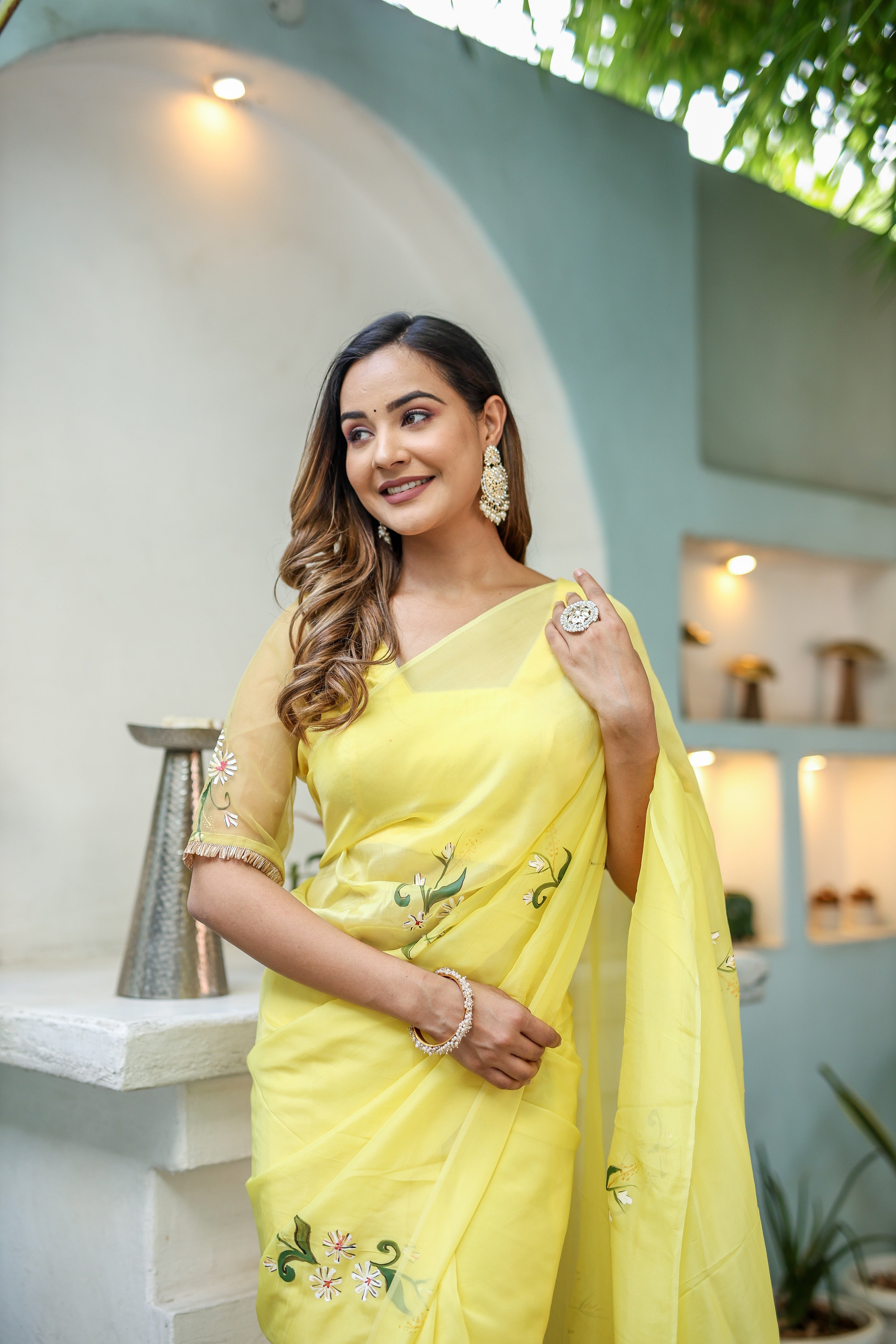 Sunflower Saree (Silk Organza Saree)