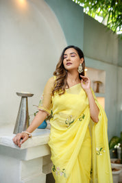 Sunflower Saree (Silk Organza Saree)