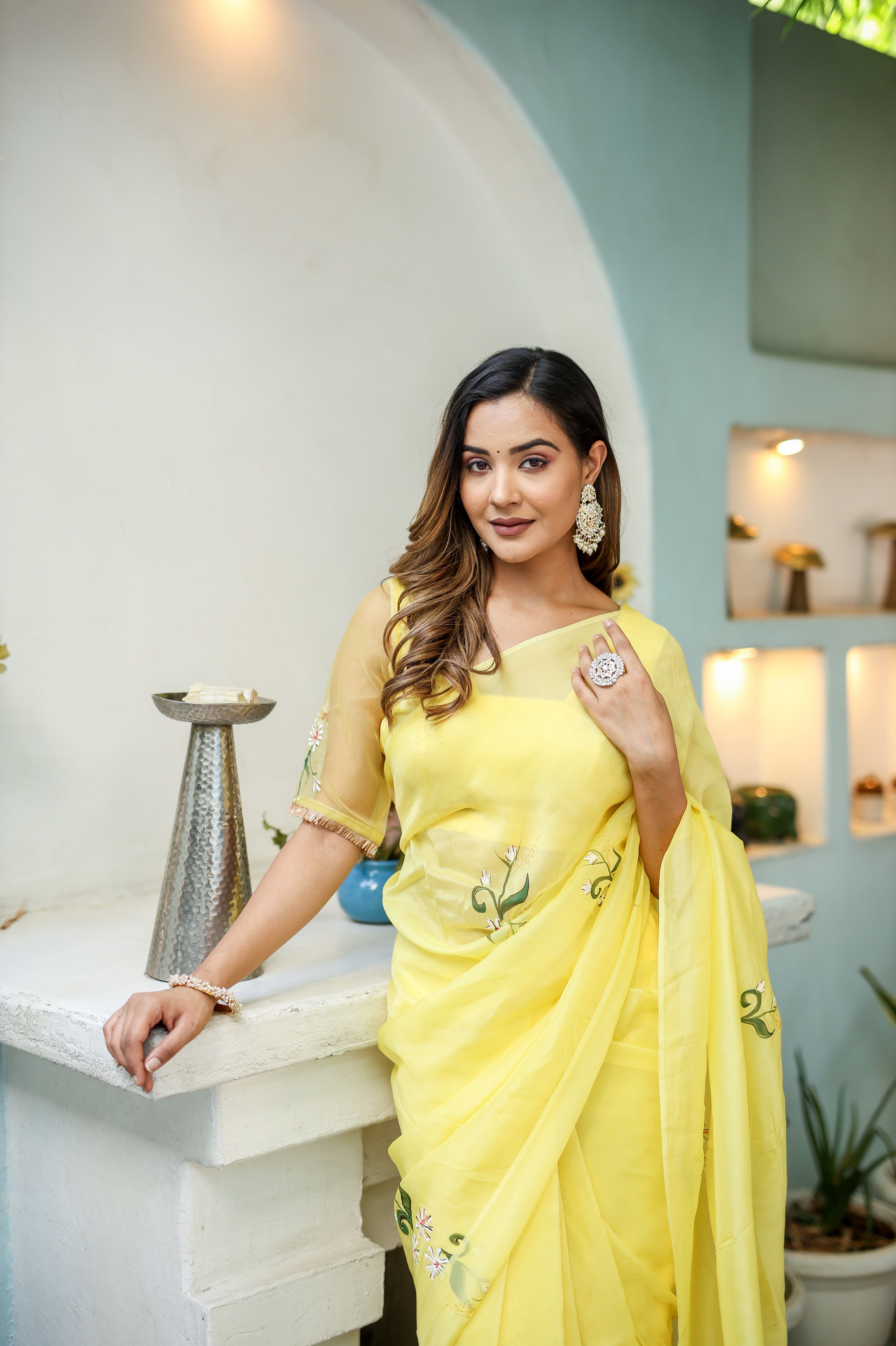 Sunflower Saree (Silk Organza Saree)