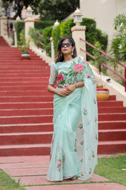 Artistic Garden Whispers (Picco+Fall+Pre-stitched+Stitched Blouse)
