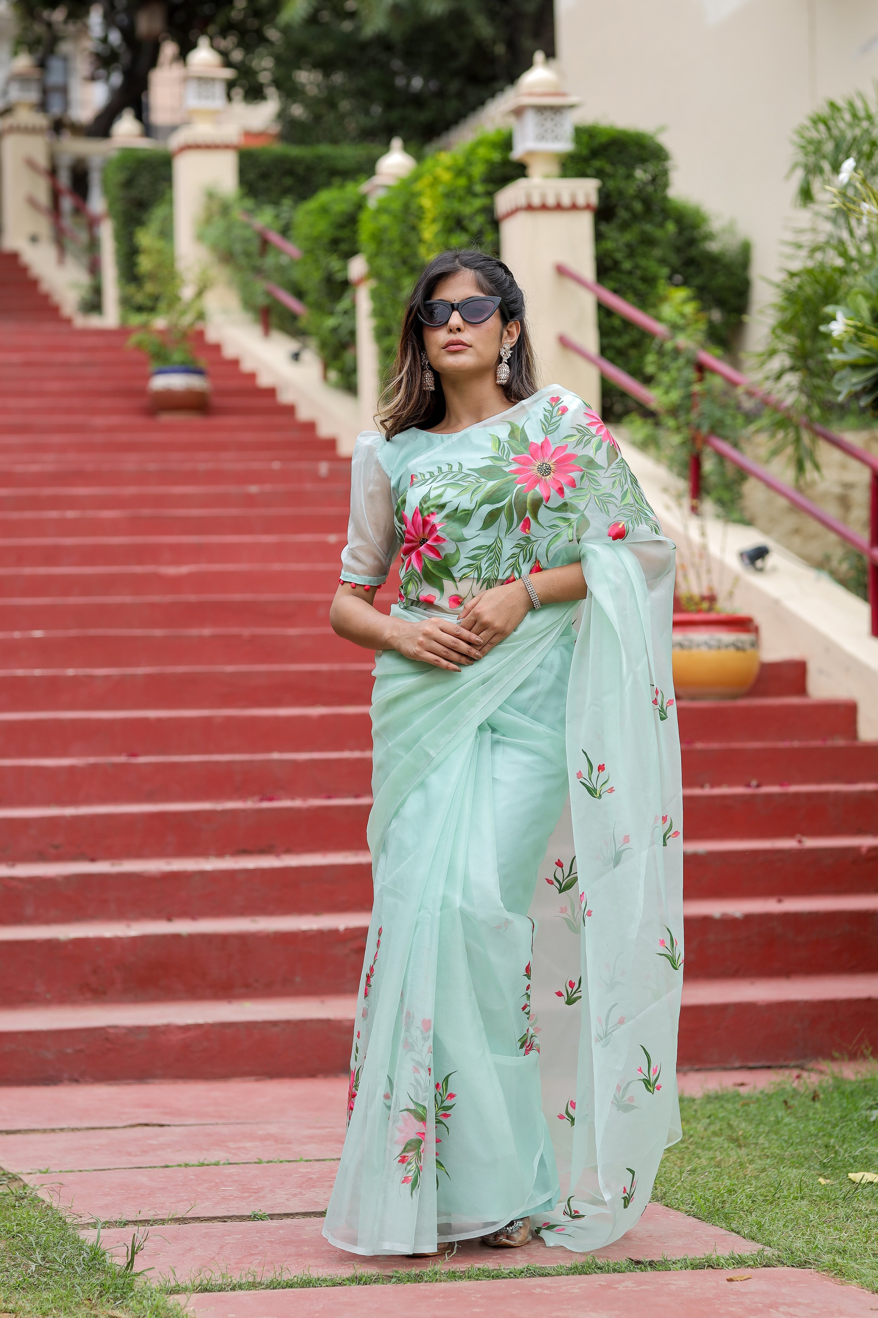 Artistic Garden Whispers (Picco+Fall+Pre-stitched+Stitched Blouse)
