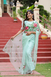 Artistic Garden Whispers (Picco+Fall+Pre-stitched+Stitched Blouse)