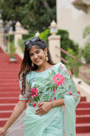Artistic Garden Whispers (Picco+Fall+Pre-stitched+Stitched Blouse)
