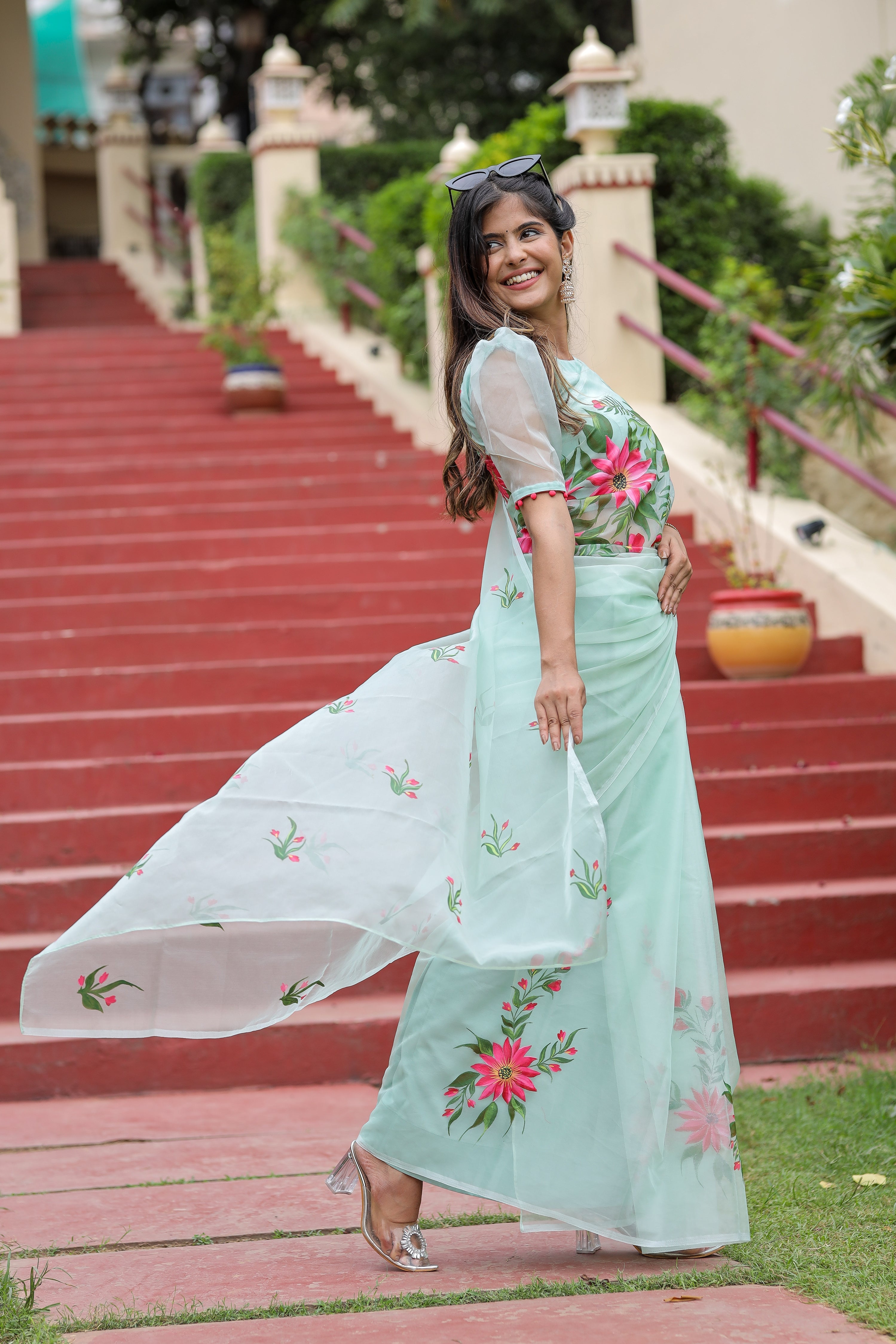 Artistic Garden Whispers (Picco+Fall+Pre-stitched+Stitched Blouse)