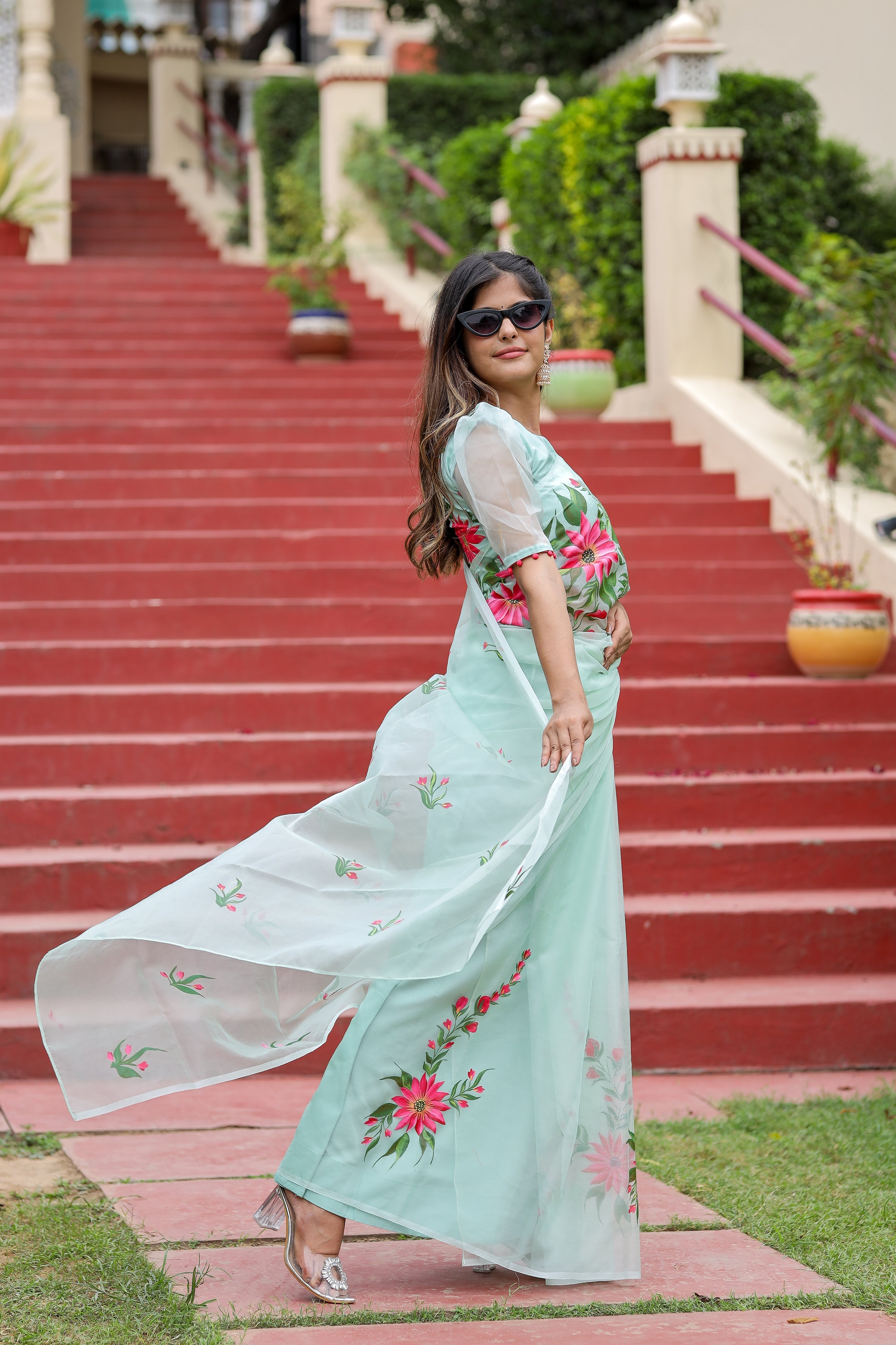Artistic Garden Whispers (Picco+Fall+Pre-stitched+Stitched Blouse)