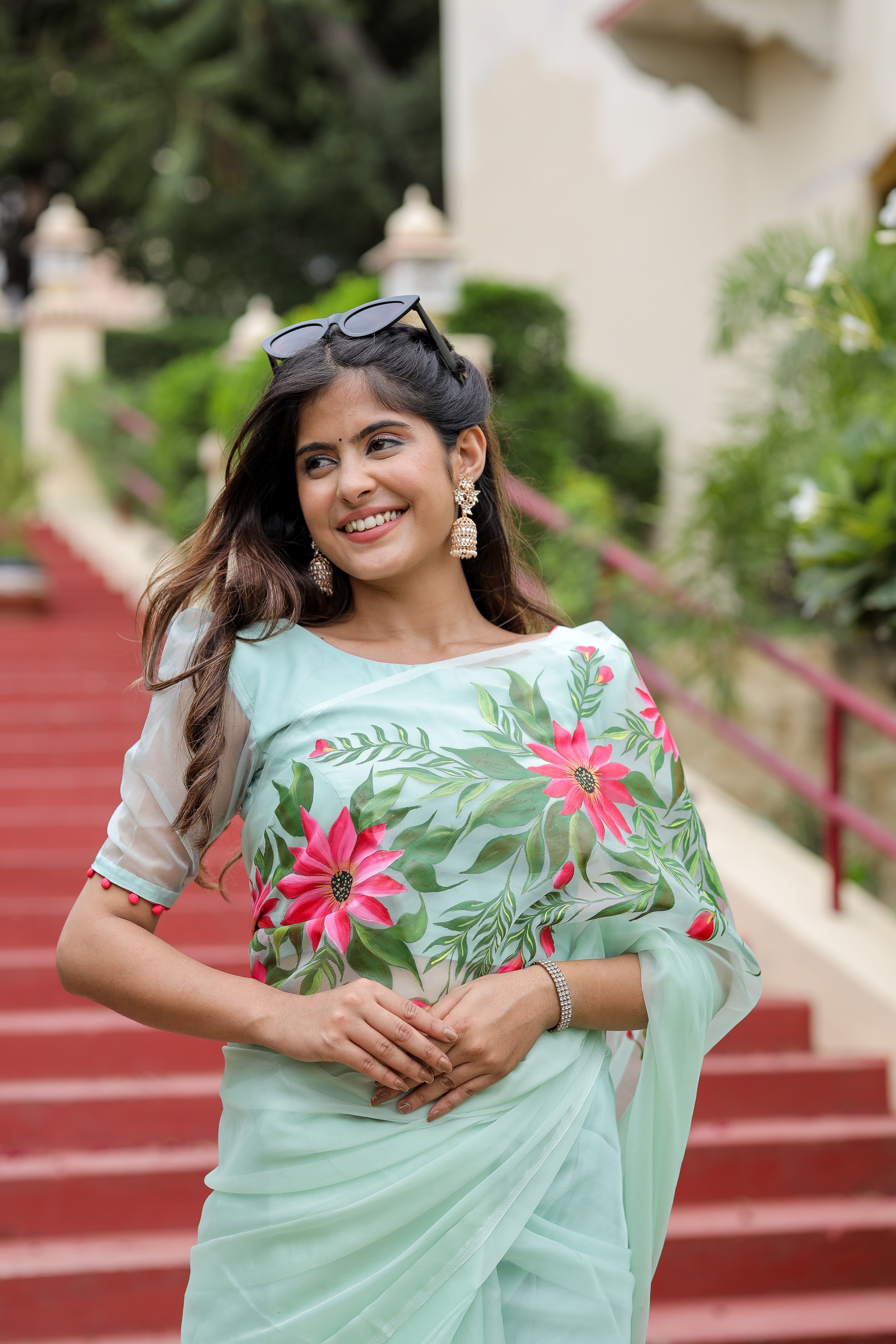 Artistic Garden Whispers (Picco+Fall+Pre-stitched+Stitched Blouse)