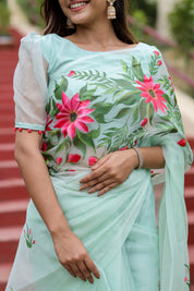 Artistic Garden Whispers (Picco+Fall+Pre-stitched+Stitched Blouse)