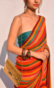 Bohemian Soul (Georgette Mutlicolour thread and sequins Saree)