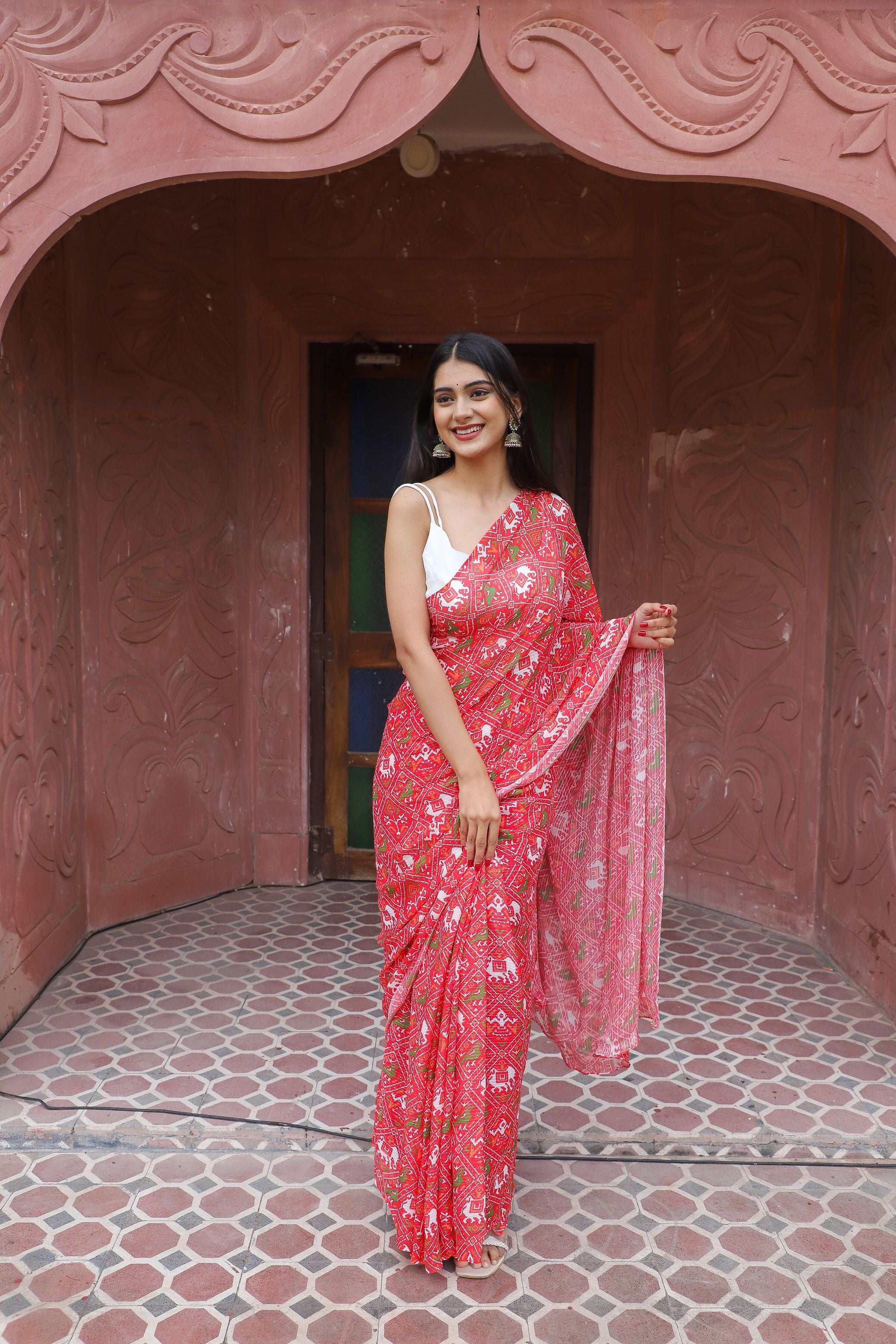 Pepper Patola (Pure georgette Patola Printed Saree)