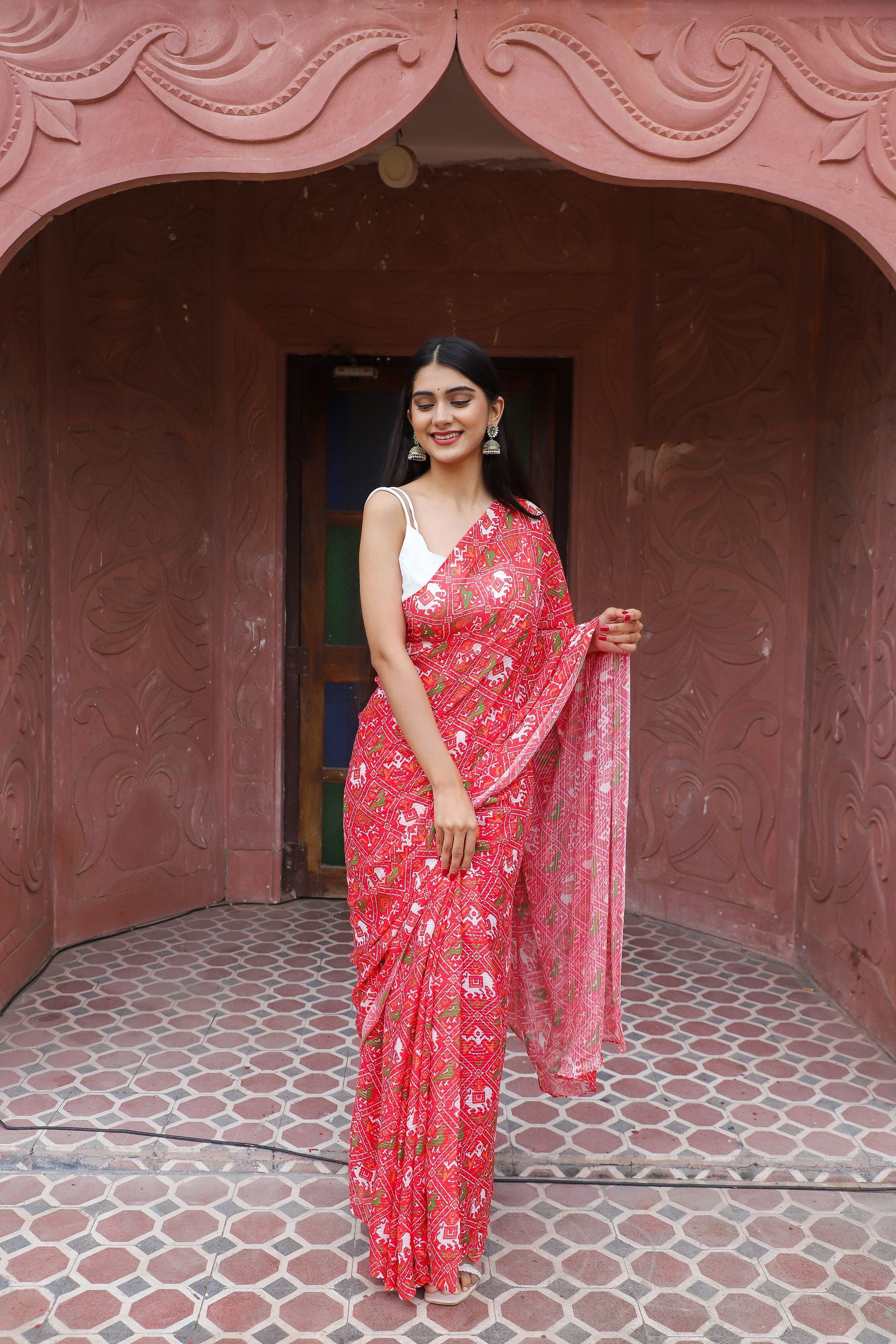 Pepper Patola (Pure georgette Patola Printed Saree)