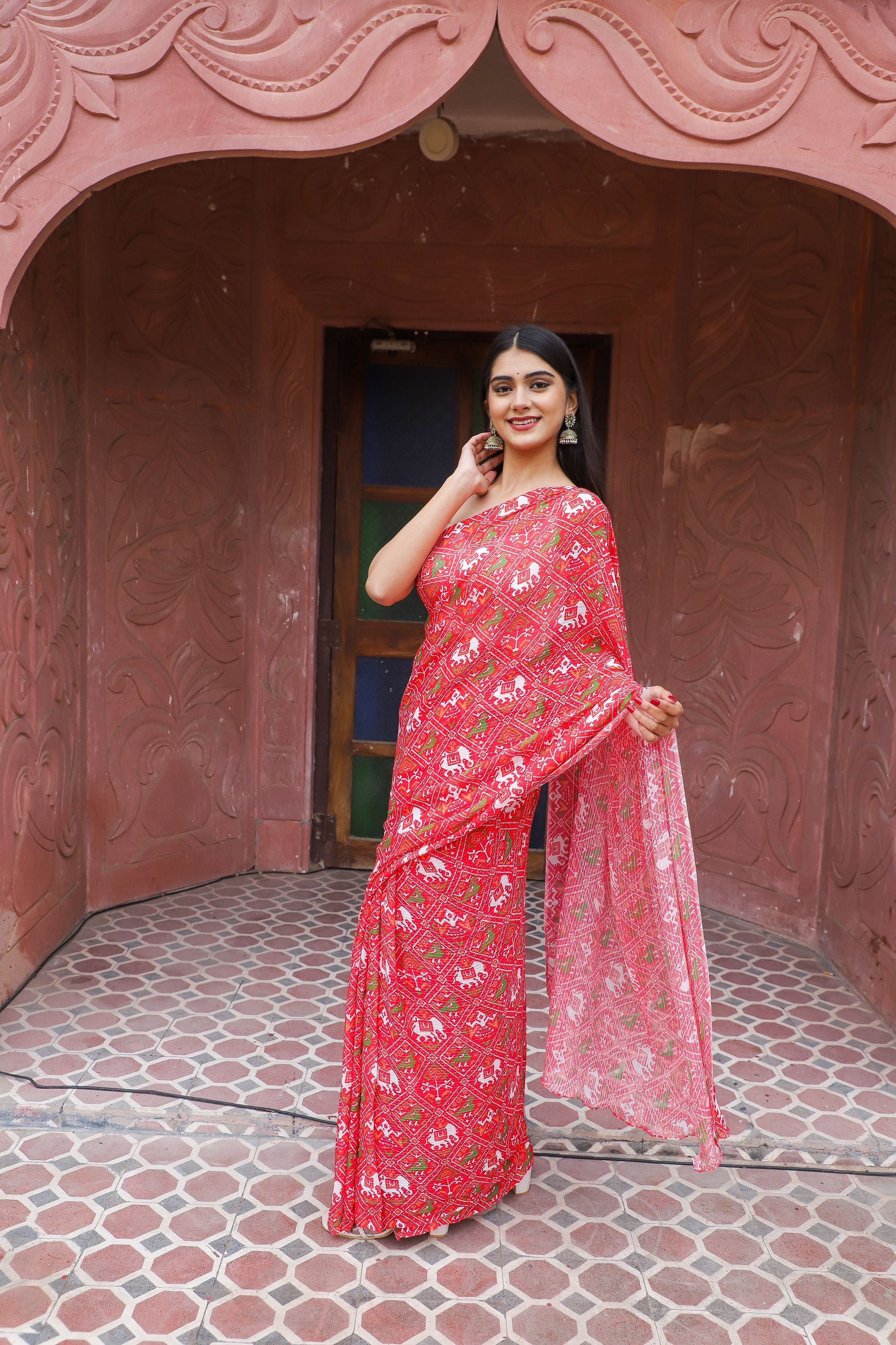 Pepper Patola (Pure georgette Patola Printed Saree)