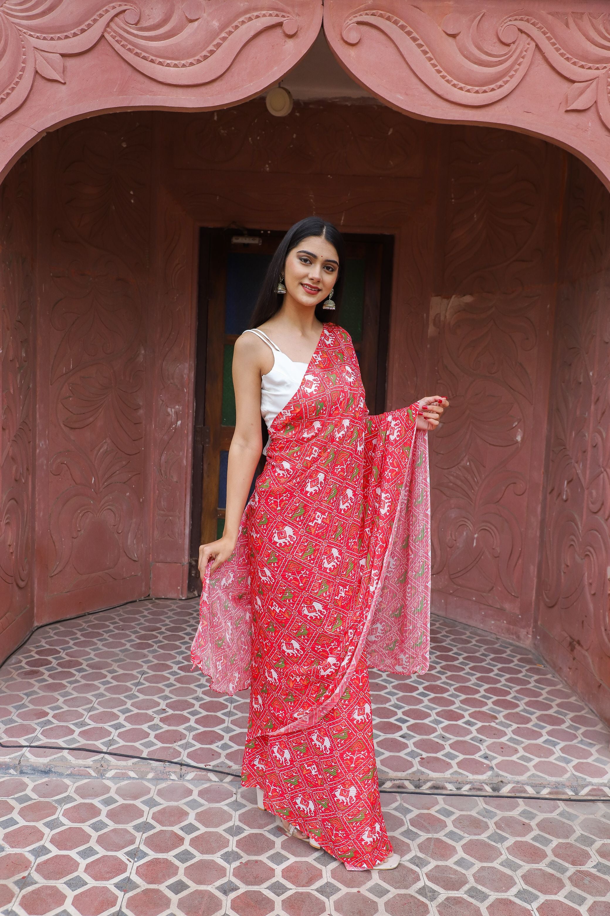 Pepper Patola (Pure georgette Patola Printed Saree)