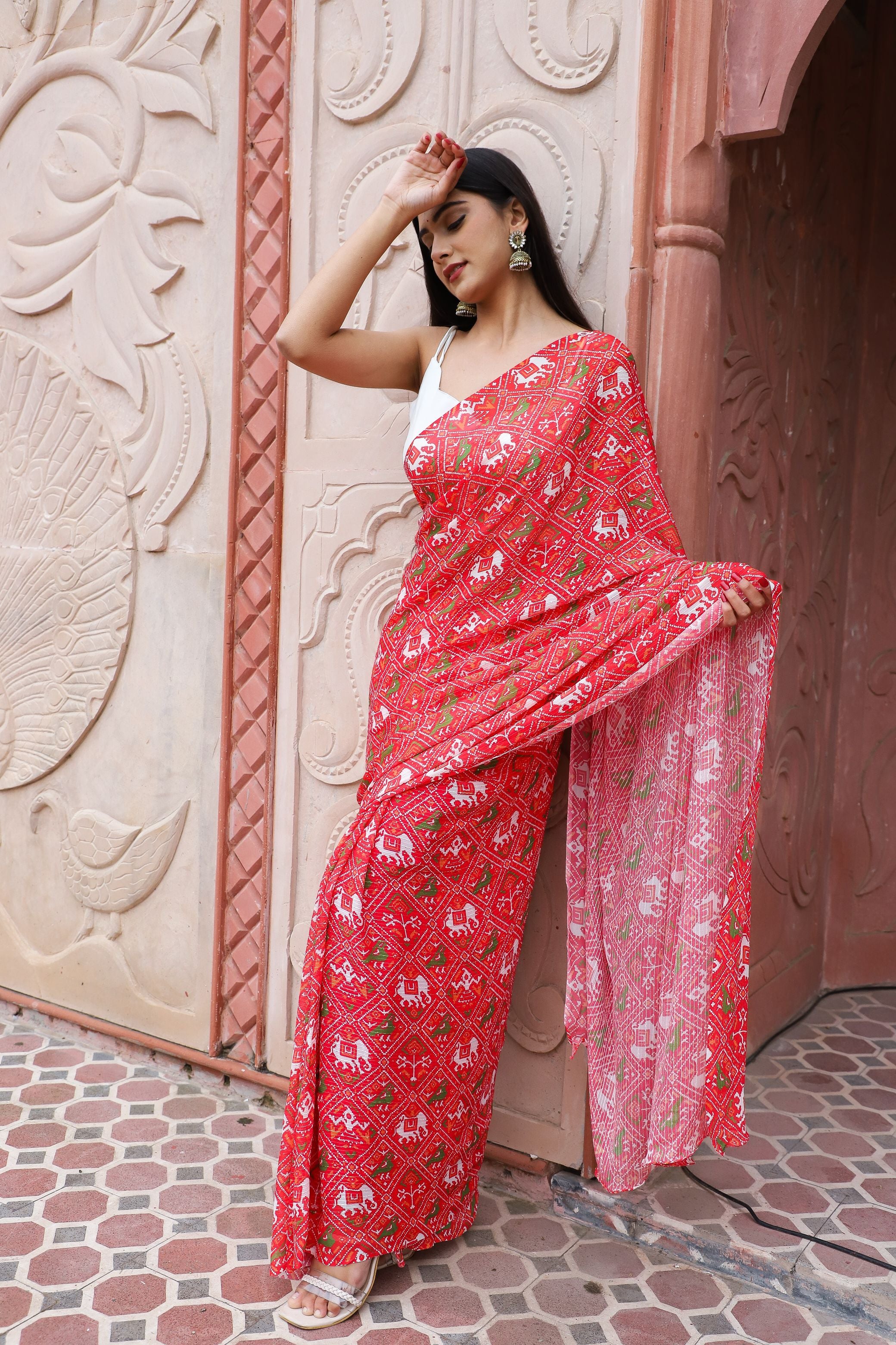 Pepper Patola (Pure georgette Patola Printed Saree)