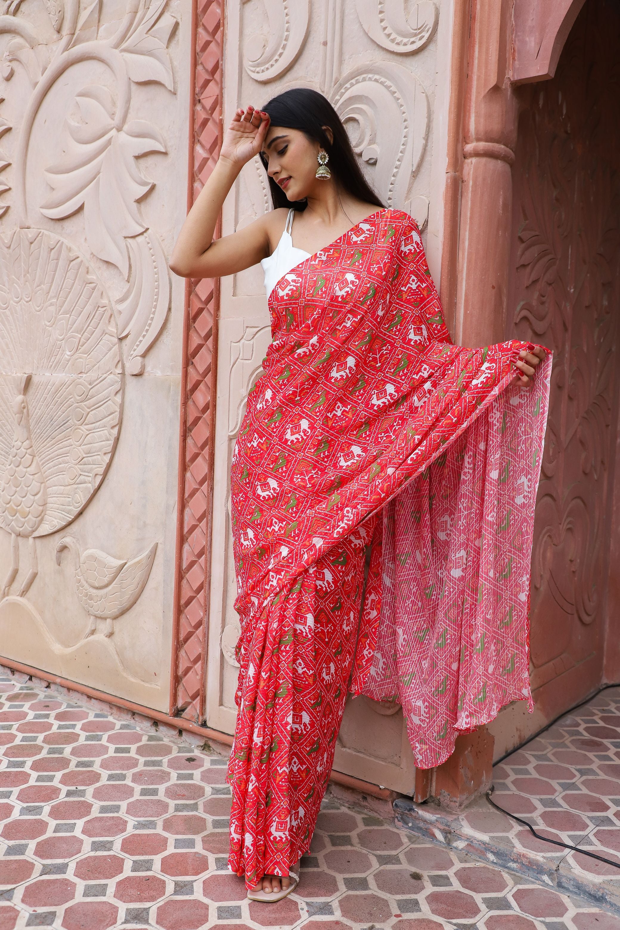 Pepper Patola (Pure georgette Patola Printed Saree)
