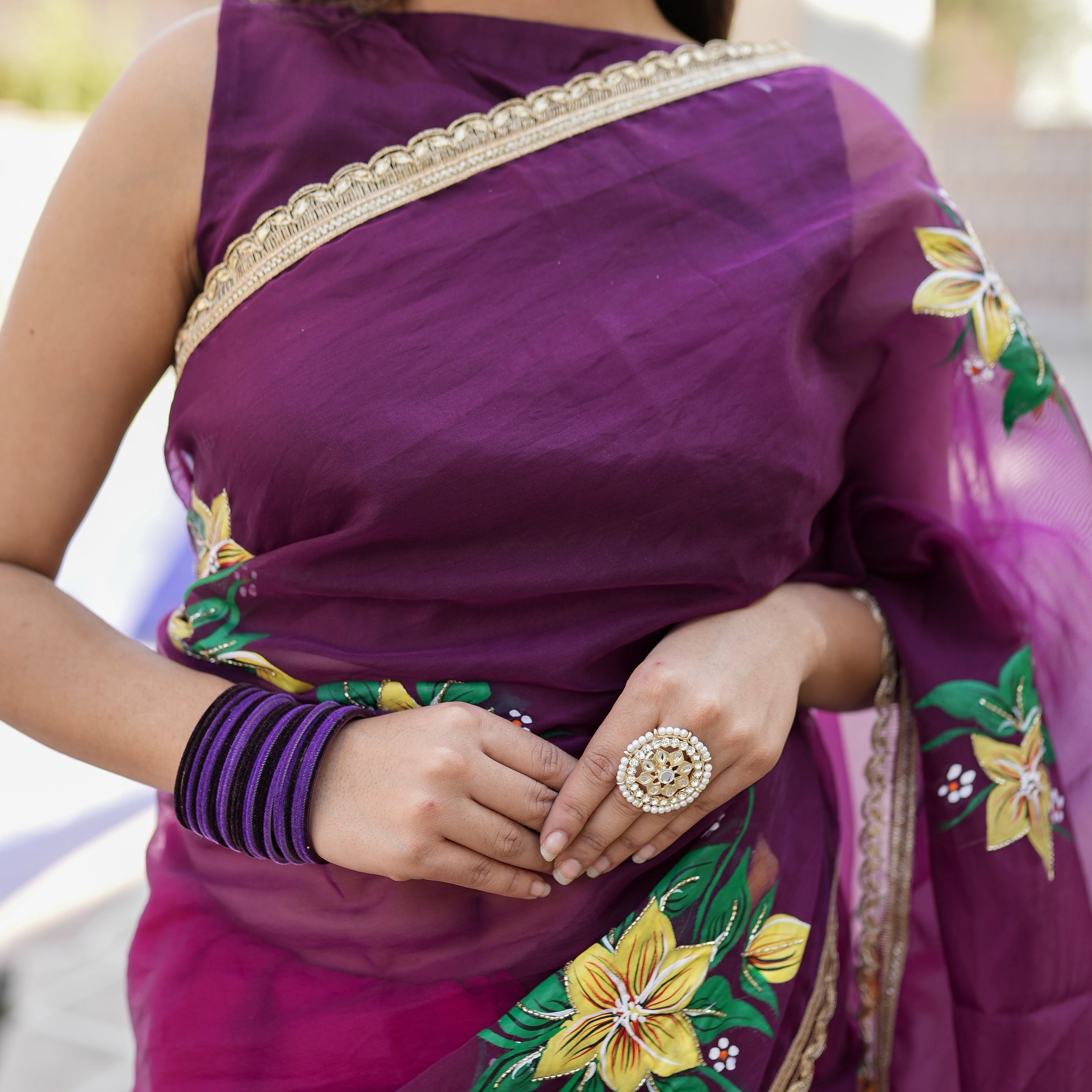 Hand-painted Sarees