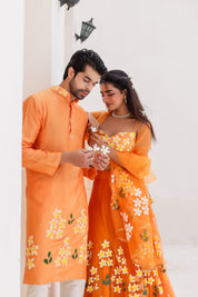 Handpainted Orange Twinning Set