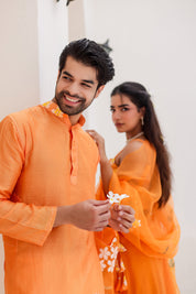 Handpainted Orange Twinning Set