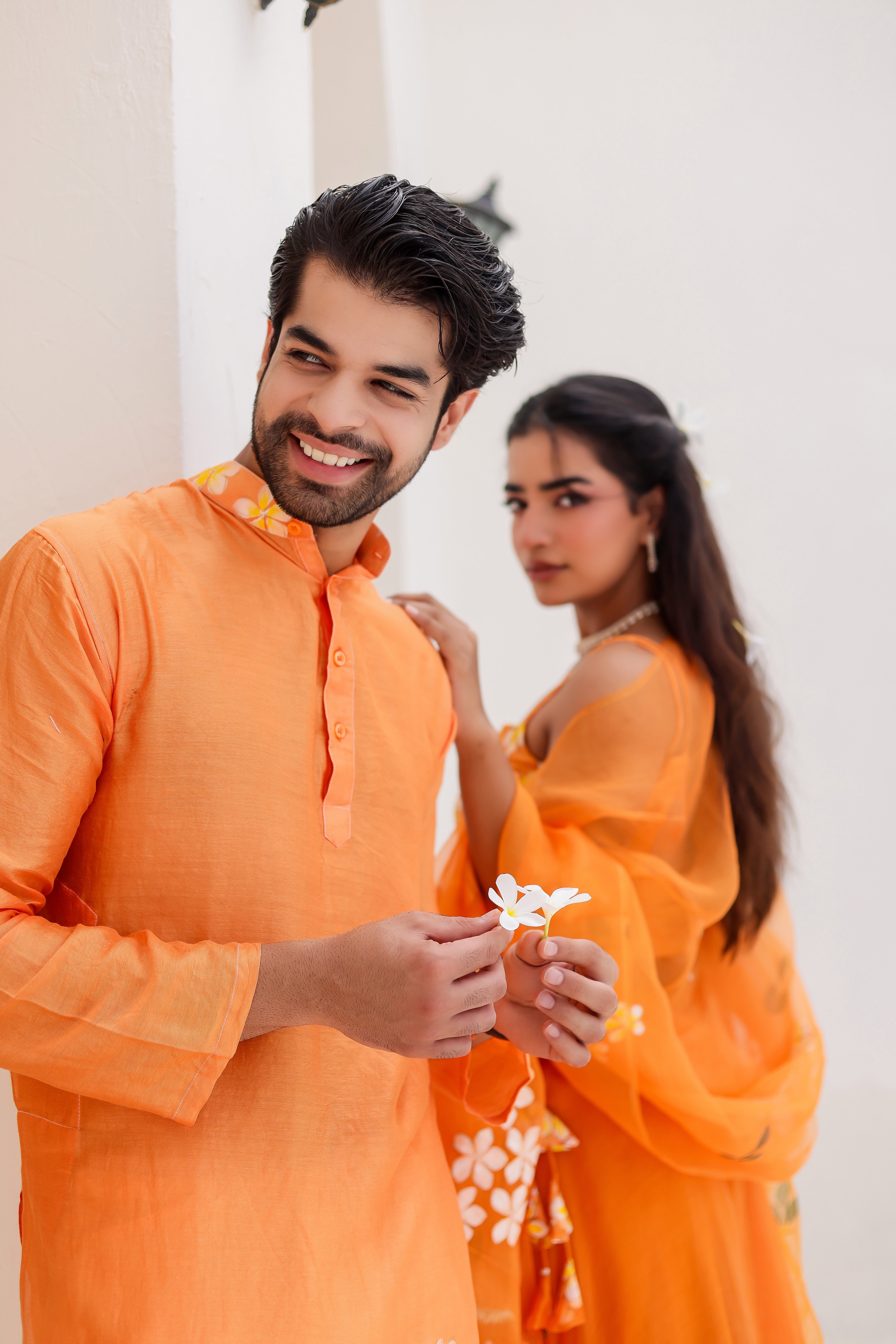Handpainted Orange Twinning Set