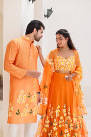 Handpainted Orange Twinning Set