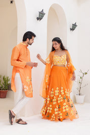 Handpainted Orange Twinning Set