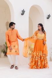Handpainted Orange Twinning Set