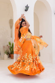 Handpainted Orange Twinning Set