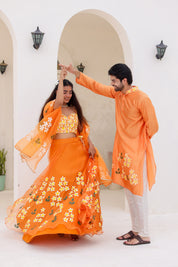 Handpainted Orange Twinning Set