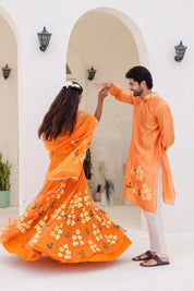 Handpainted Orange Twinning Set