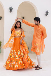 Handpainted Orange Twinning Set