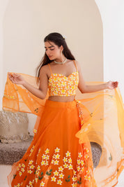 Handpainted Orange Twinning Set